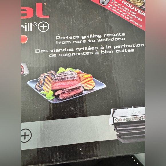 NIB T-FAL OptiGrill Indoor Countertop Electric Smart Grill Sensor Technology - Picture 3 of 4